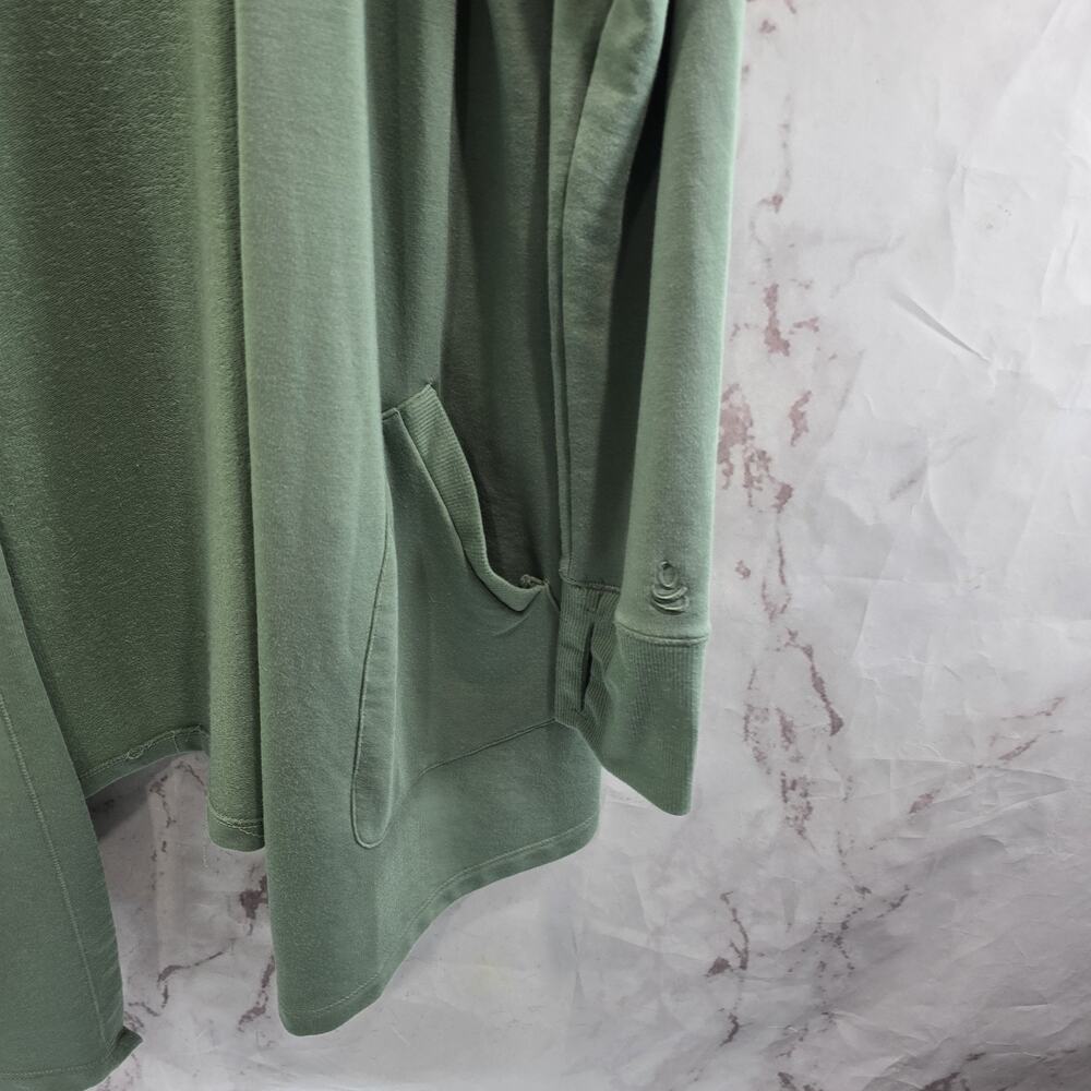 Cuddl Duds Cardigan Women Medium Light Green Hooded Modal Thumb Holes Ultra Soft - Picture 4 of 12